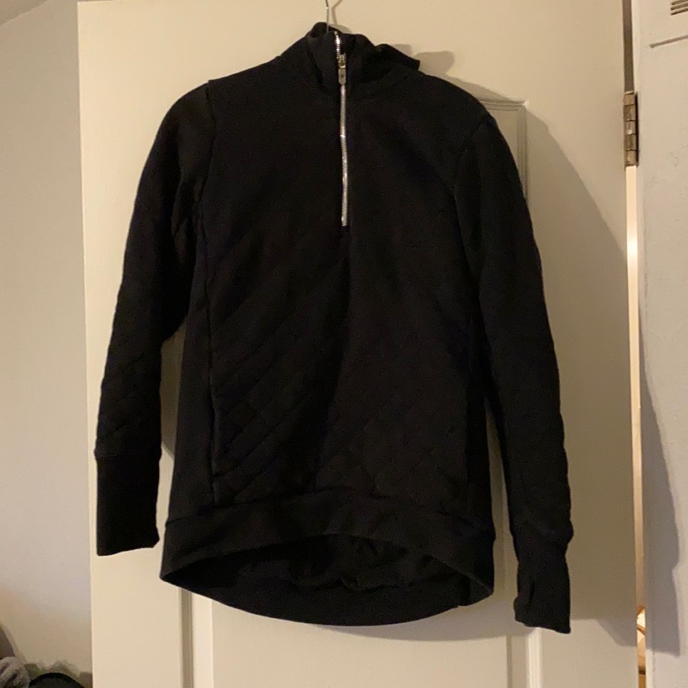lululemon quilted black half zip size 8